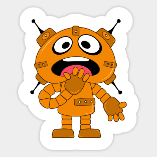 Funny cartoon robots Sticker